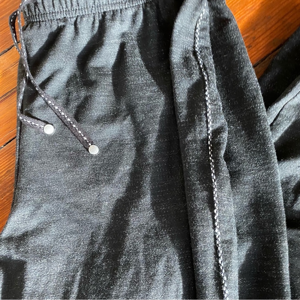 Max Studio Black Drawstring Joggers with Silver Accents Size Large - Picture 3 of 16